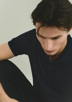 MANGO Kardigany I Swetry|Koszulki Polo*Koszulka polo regular fit z ażurowej dzianiny