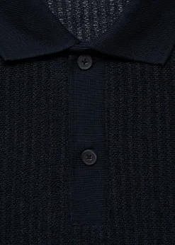 MANGO Kardigany I Swetry|Koszulki Polo*Koszulka polo regular fit z ażurowej dzianiny