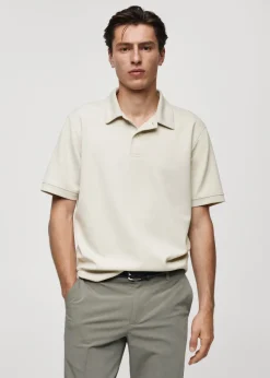 MANGO Koszulki|Koszulki Polo*Koszulka polo regular fit z dzianiny dresowej