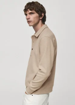 MANGO Bluzy|Koszulki Polo*Koszulka polo regular fit z dzianiny dresowej