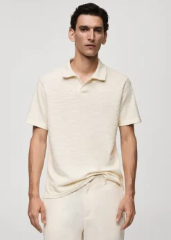 MANGO Koszulki|Koszulki Polo*Koszulka polo regular fit z teksturowanej dzianiny