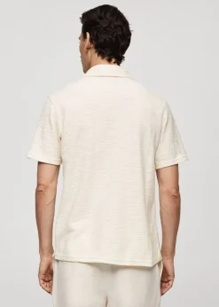 MANGO Koszulki|Koszulki Polo*Koszulka polo regular fit z teksturowanej dzianiny