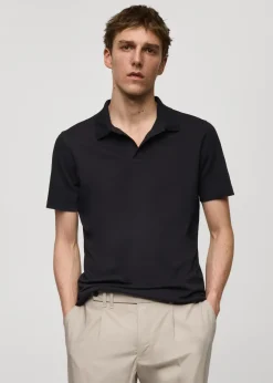 MANGO Koszulki|Koszulki Polo*Koszulka polo slim fit z bawełnianej piki