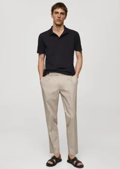 MANGO Koszulki|Koszulki Polo*Koszulka polo slim fit z bawełnianej piki