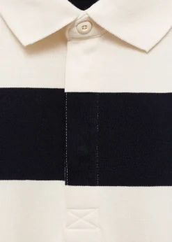 MANGO Bluzy|Koszulki Polo*Koszulka polo z 100% bawełny w paski regular fit