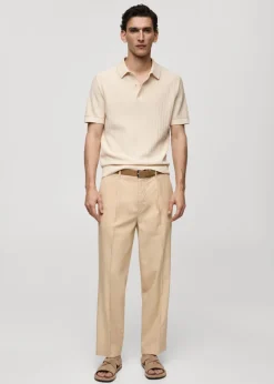 MANGO Kardigany I Swetry|Koszulki Polo*Koszulka polo z 100% bawełny z drobną teksturą