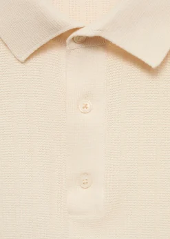 MANGO Kardigany I Swetry|Koszulki Polo*Koszulka polo z 100% bawełny z drobną teksturą