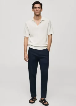 MANGO Kardigany I Swetry|Koszulki Polo*Koszulka polo z ażurowej bawełny