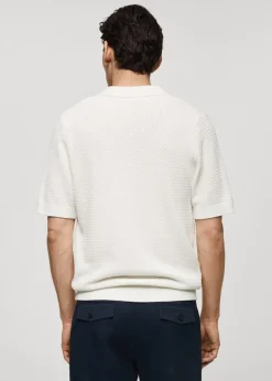 MANGO Kardigany I Swetry|Koszulki Polo*Koszulka polo z ażurowej bawełny