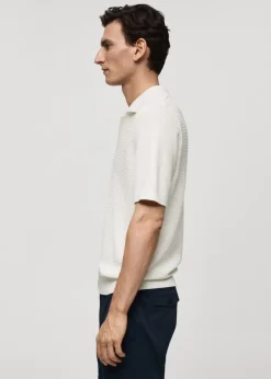 MANGO Kardigany I Swetry|Koszulki Polo*Koszulka polo z ażurowej bawełny