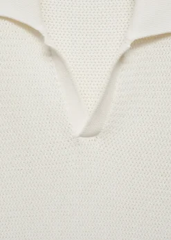 MANGO Kardigany I Swetry|Koszulki Polo*Koszulka polo z ażurowej bawełny