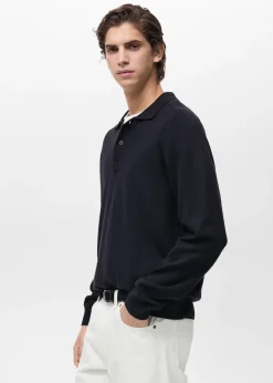 MANGO Kardigany I Swetry|Koszulki Polo*Koszulka polo z bawełnianej dzianiny