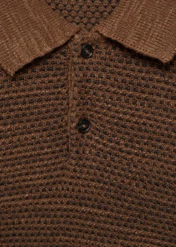 MANGO Kardigany I Swetry|Koszulki Polo*Koszulka polo z bawełnianej dzianiny z teksturą