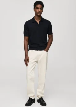 MANGO Kardigany I Swetry|Koszulki Polo*Koszulka polo z cienkiej dzianiny