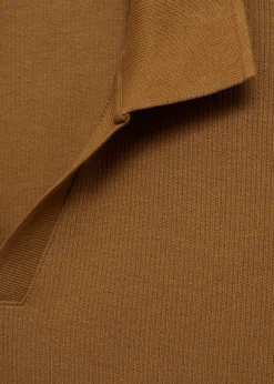 MANGO Koszulki|Koszulki Polo*Koszulka polo z cienkiej prążkowanej dzianiny