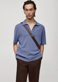 MANGO Kardigany I Swetry|Koszulki Polo*Koszulka polo z dzianiny o luźnym kroju