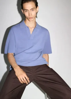 MANGO Kardigany I Swetry|Koszulki Polo*Koszulka polo z dzianiny o luźnym kroju