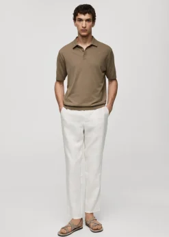 MANGO Kardigany I Swetry|Koszulki Polo*Koszulka polo z dzianiny z 100% bawełny