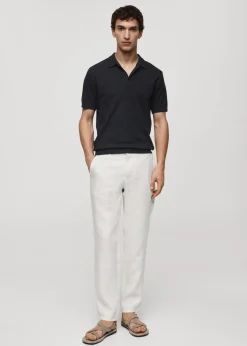 MANGO Kardigany I Swetry|Koszulki Polo*Koszulka polo z dzianiny z krótkim rękawem