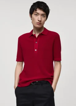 MANGO Koszulki Polo*Koszulka polo z dzianiny z 100% bawełny