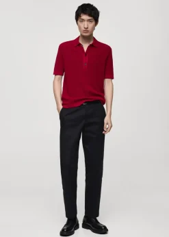 MANGO Koszulki Polo*Koszulka polo z dzianiny z 100% bawełny