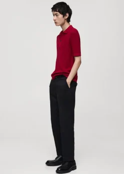 MANGO Koszulki Polo*Koszulka polo z dzianiny z 100% bawełny