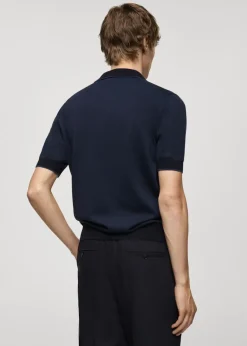 MANGO Kardigany I Swetry|Koszulki Polo*Koszulka polo z dzianiny bawełnianej z zamkiem