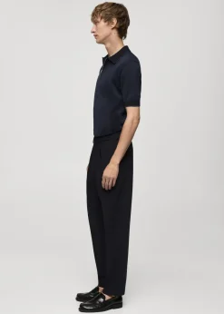 MANGO Kardigany I Swetry|Koszulki Polo*Koszulka polo z dzianiny bawełnianej z zamkiem