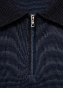 MANGO Kardigany I Swetry|Koszulki Polo*Koszulka polo z dzianiny bawełnianej z zamkiem