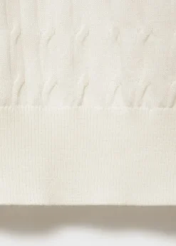 MANGO Koszulki Polo*Koszulka polo z dzianiny z warkoczami z 100% bawełny