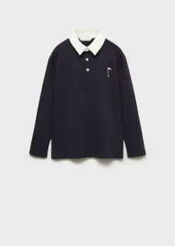 Dzieci MANGO Koszulki*Koszulka polo z kontrastowym kołnierzykiem