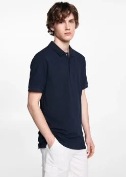 MANGO Koszulki*Koszulka polo z krótkim rękawem z bawełny