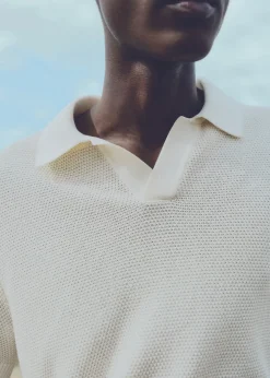 MANGO Koszulki Polo*Koszulka polo z teksturowanej dzianiny