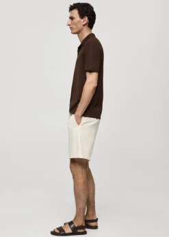 MANGO Kardigany I Swetry|Koszulki Polo*Koszulka polo z teksturowanej dzianiny bawełnianej