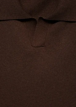 MANGO Kardigany I Swetry|Koszulki Polo*Koszulka polo z teksturowanej dzianiny bawełnianej