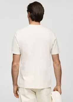 MANGO Koszulki*Koszulka regular fit bawełniana z nadrukiem