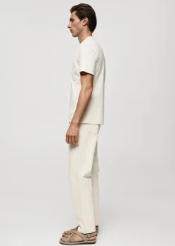 MANGO Koszulki*Koszulka regular fit bawełniana z nadrukiem