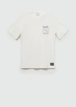 MANGO Koszulki*Koszulka regular fit bawełniana z nadrukiem