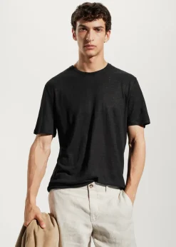 MANGO Koszulki*Koszulka regular fit lniana