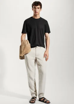 MANGO Koszulki*Koszulka regular fit lniana