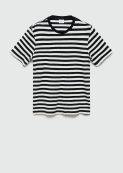 MANGO Koszulki*Koszulka regular fit z 100% bawełny w paski