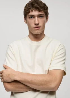 MANGO Koszulki*Koszulka regular fit z teksturą