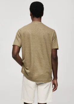 MANGO Koszulki*Koszulka slim fit z mieszanki lnu