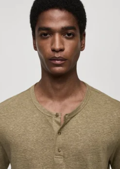 MANGO Koszulki*Koszulka slim fit z mieszanki lnu