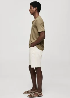 MANGO Koszulki*Koszulka slim fit z mieszanki lnu