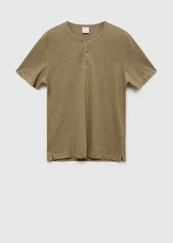 MANGO Koszulki*Koszulka slim fit z mieszanki lnu