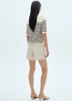 MANGO Koszulki*Koszulka w paski na guziki