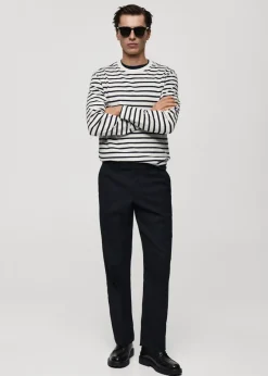 MANGO Koszulki*Koszulka w paski z bawełny 100%