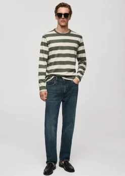 MANGO Koszulki*Koszulka w paski z długiem rękawem