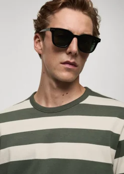 MANGO Koszulki*Koszulka w paski z długiem rękawem